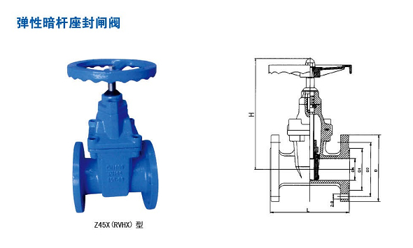 Z45X(RVHX)型弹性暗杆座封闸阀